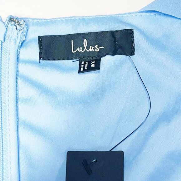 Lulus Remarkable Arrival Powder Blue Sleeveless Maxi Dress Size XS NWT - Picture 9 of 11